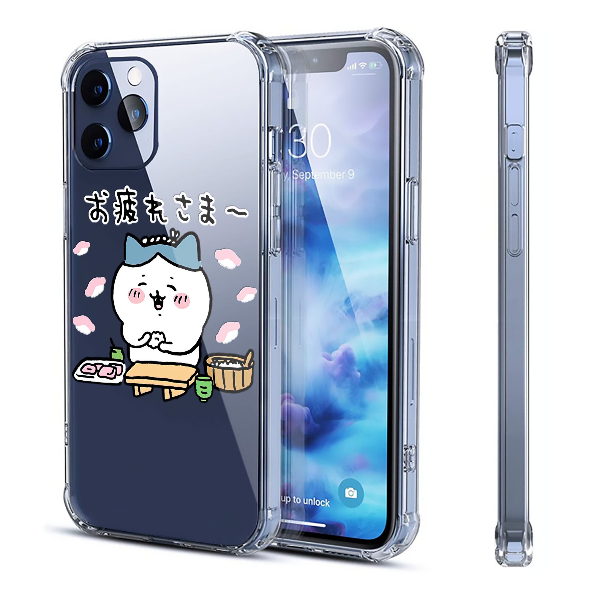 （画像用） ちいかわ ハチワレ Chii-kawa hachiware 【iPhone 12シリーズ対応】透明スマホケース（クリアソフトケース）
